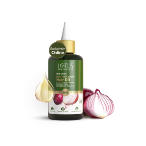 Lotus Botanicals Red Onion Hair Fall Control Hair Oil | Mineral Oil, Silicon & Chemical Free | All Hair Types | 200ml